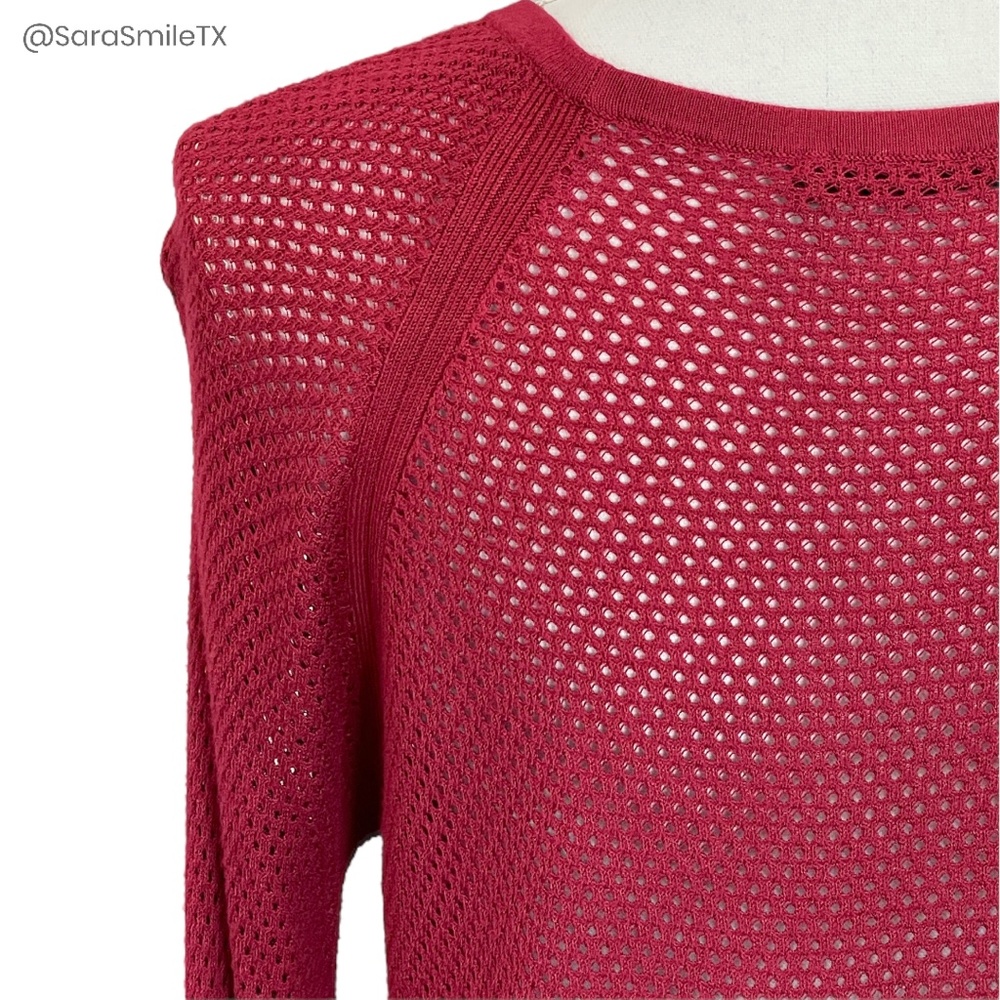 Rag & Bone - Katya - Cranberry Red Red Open Knit … - image 4